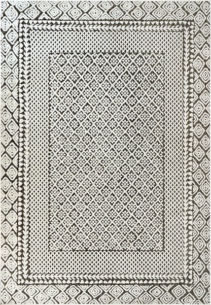 Dynamic Rugs Lotus 8148 Ivory/Charcoal Area Rug