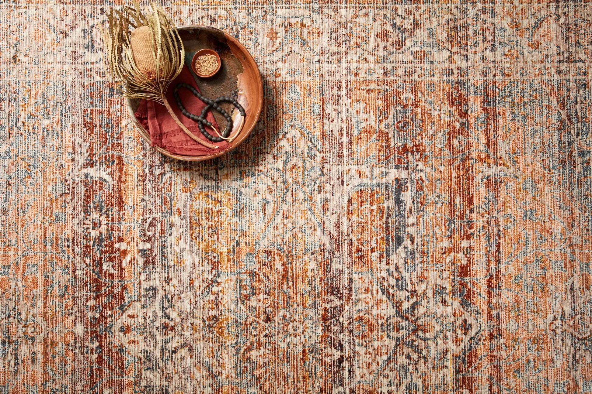 Loloi Lourdes Lou-07 Tangerine/Ocean Area Rug