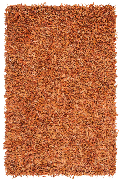 Safavieh Leather Shag Lsg601P Orange Rugs.