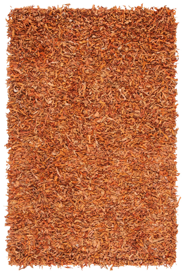 Safavieh Leather Shag Lsg601P Orange Rugs.