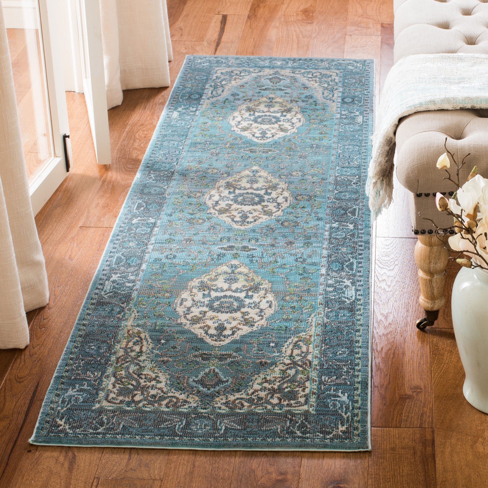 Safavieh Luxor Lux342K Turquoise/Beige Area Rug