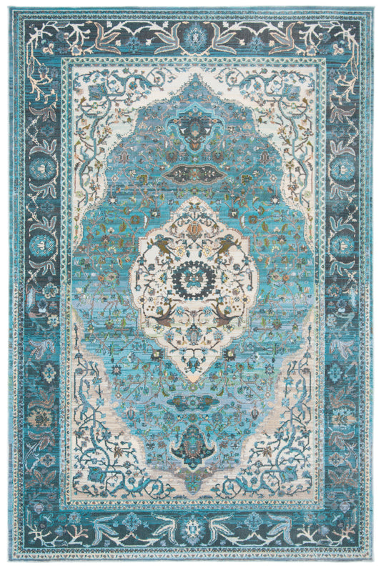 Safavieh Luxor Lux342K Turquoise/Beige Area Rug