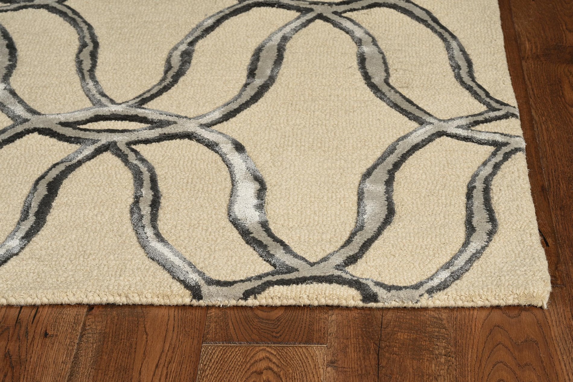 KAS Libby Langdon Upton 4300 Streamer Silver Area Rug