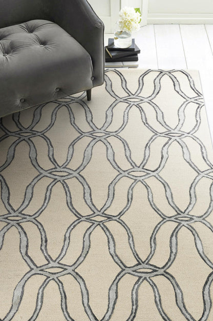 KAS Libby Langdon Upton 4300 Streamer Silver Area Rug