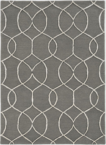 KAS Libby Langdon Upton 4303 Groovy Gate Charcoal Area Rug