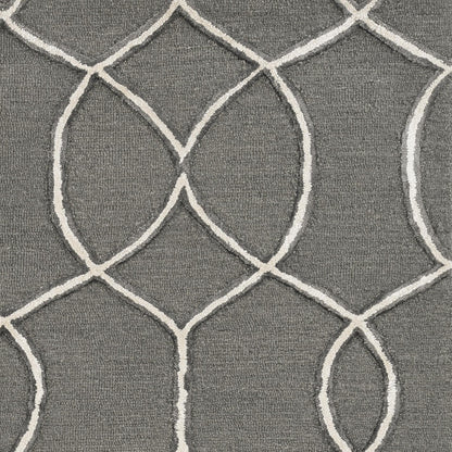 KAS Libby Langdon Upton 4303 Groovy Gate Charcoal Area Rug