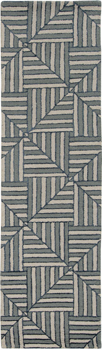 KAS Libby Langdon Upton 4304 Diagonal Tile Navy/Charcoal Area Rug