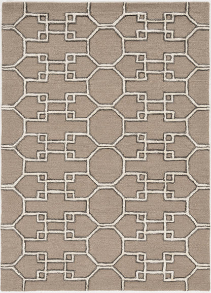 KAS Libby Langdon Upton 4305 Asian Trellis Mocha Area Rug