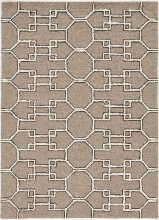 KAS Libby Langdon Upton 4305 Asian Trellis Mocha Area Rug