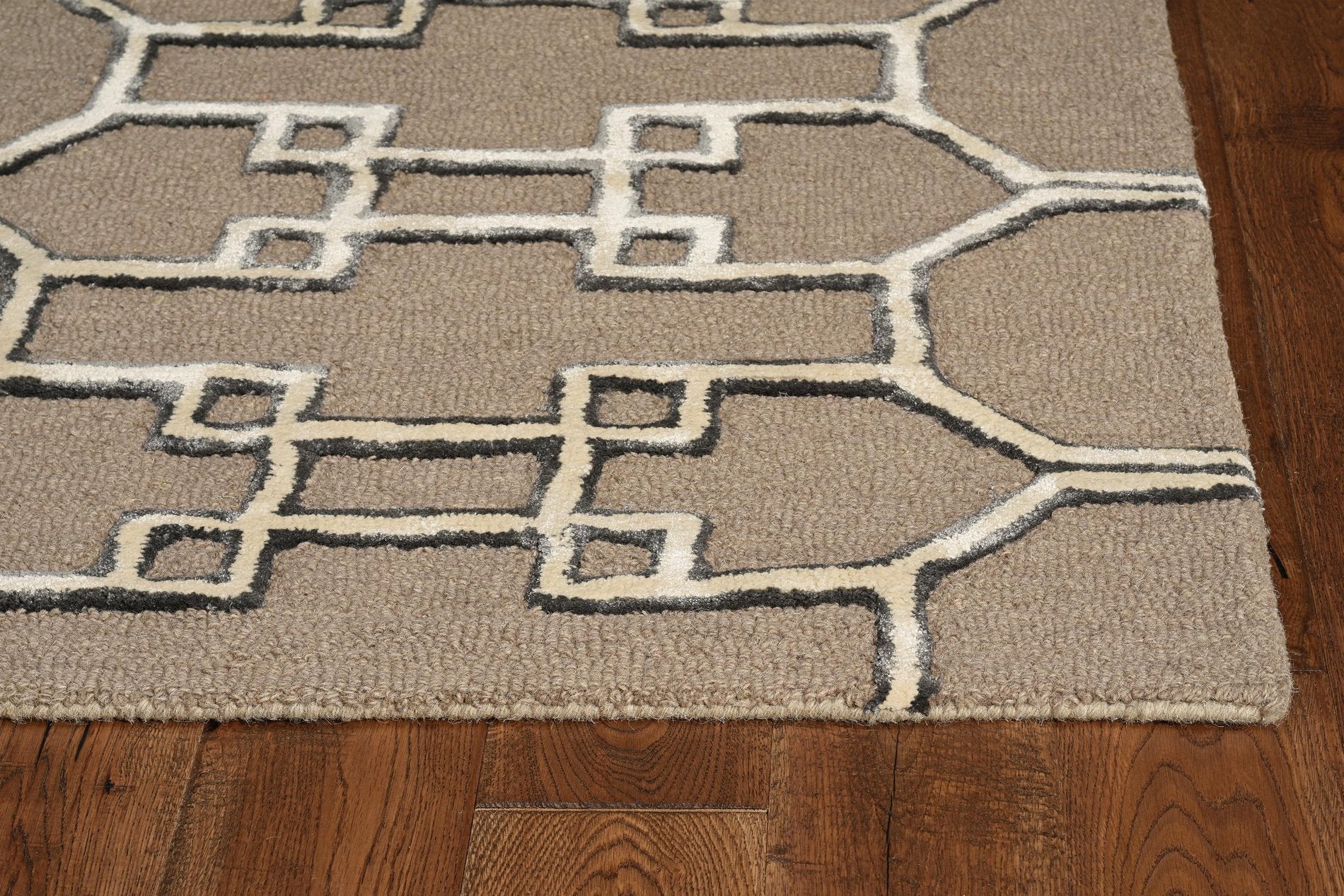 KAS Libby Langdon Upton 4305 Asian Trellis Mocha Area Rug