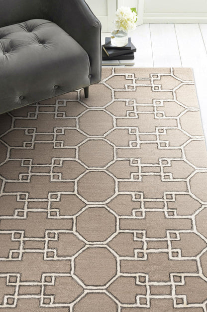 KAS Libby Langdon Upton 4305 Asian Trellis Mocha Area Rug