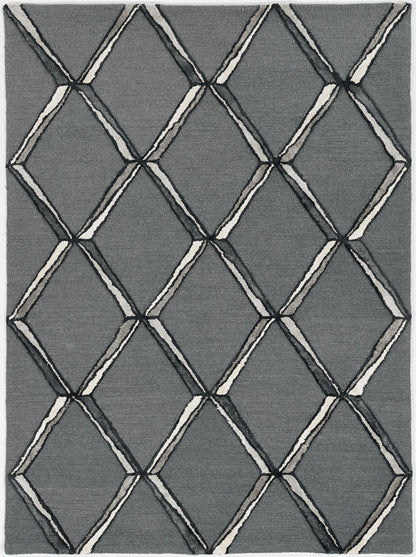 KAS Libby Langdon Upton 4308 Mod Scape Charcoal/Silver Area Rug