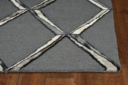 KAS Libby Langdon Upton 4308 Mod Scape Charcoal/Silver Area Rug