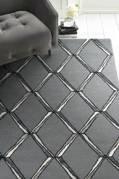 KAS Libby Langdon Upton 4308 Mod Scape Charcoal/Silver Area Rug