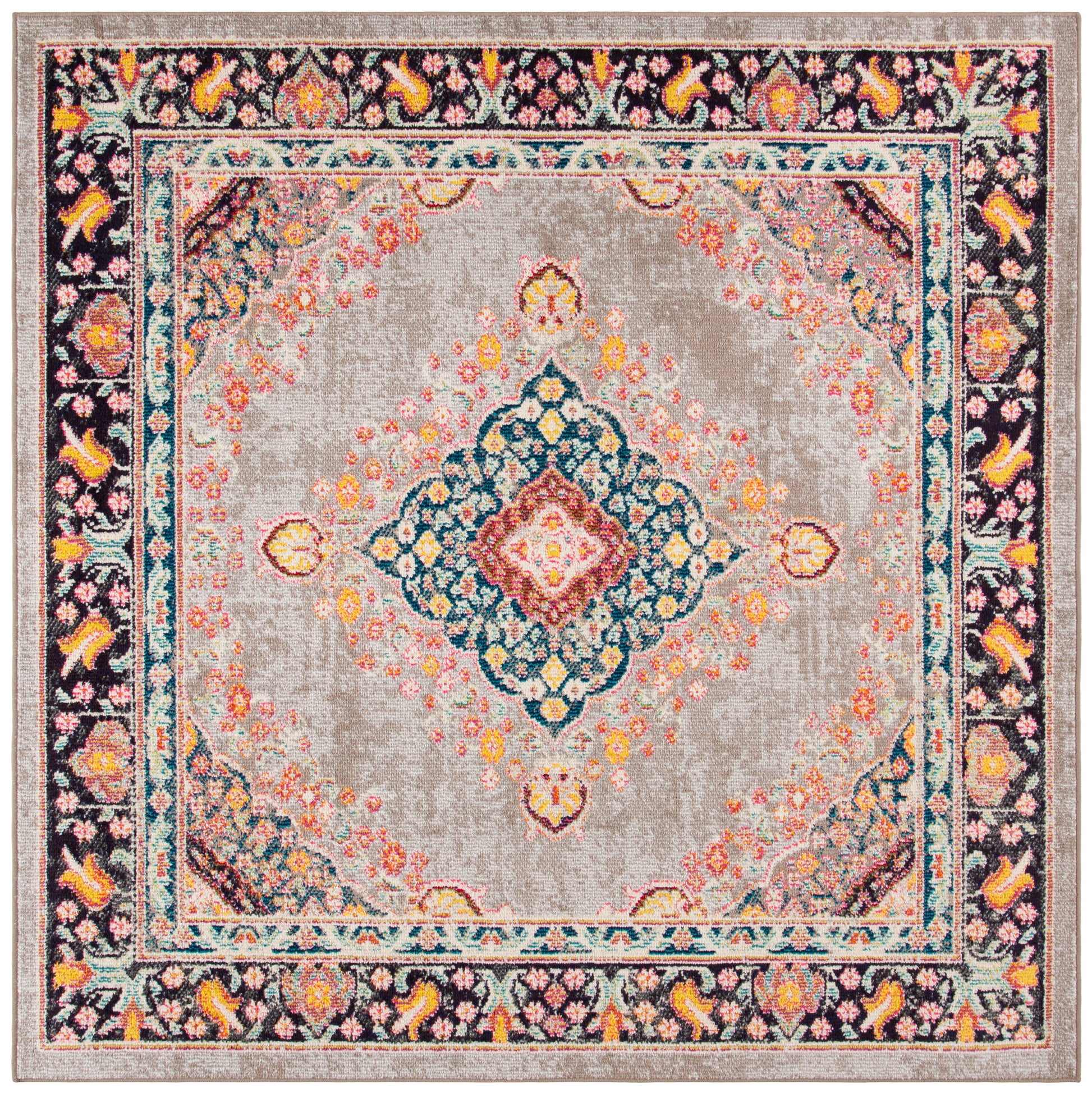 Safavieh Madison Mad252F Grey/Fuchsia Area Rug