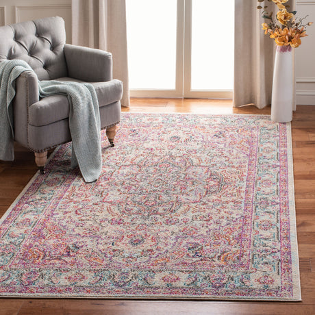 Safavieh Madison Mad259B Beige/Fuchsia Rug.