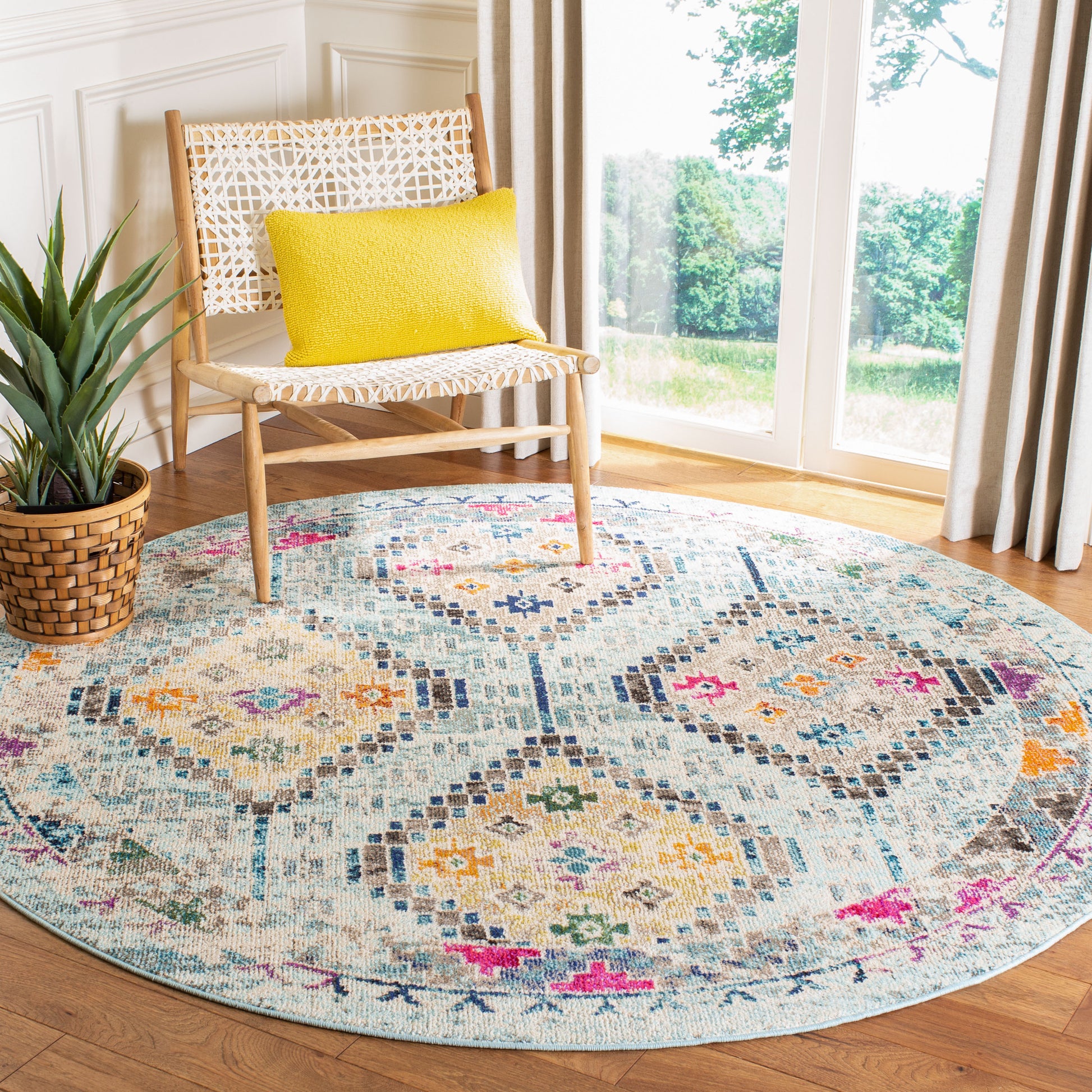 Safavieh Madison Mad418K Blue/Yellow Area Rug