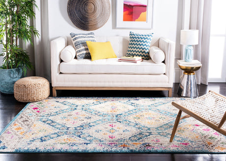 Safavieh Madison Mad418N Dark Blue/Yellow Rug.