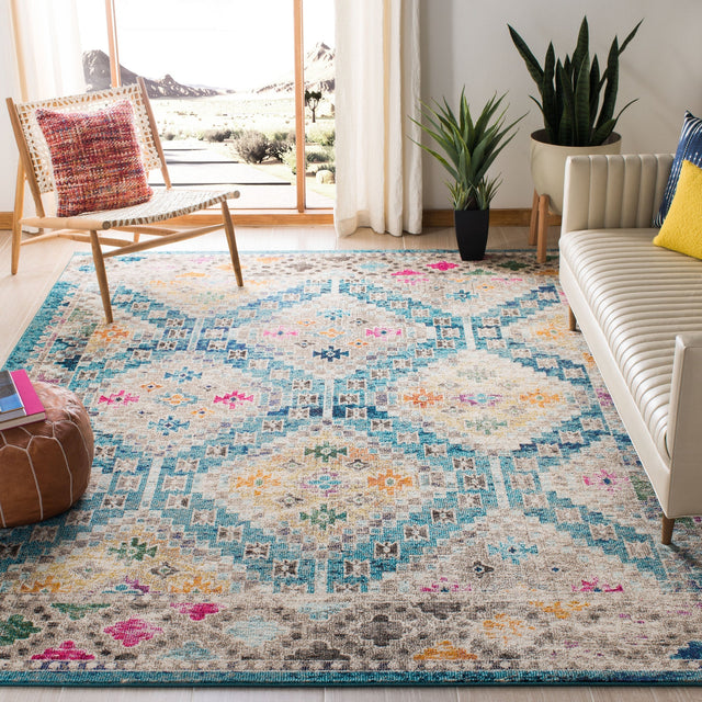 Safavieh Madison Mad418N Dark Blue/Yellow Rug.