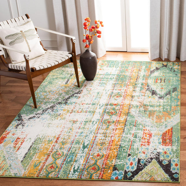 Safavieh Madison Mad422Y Green/Orange Rugs.