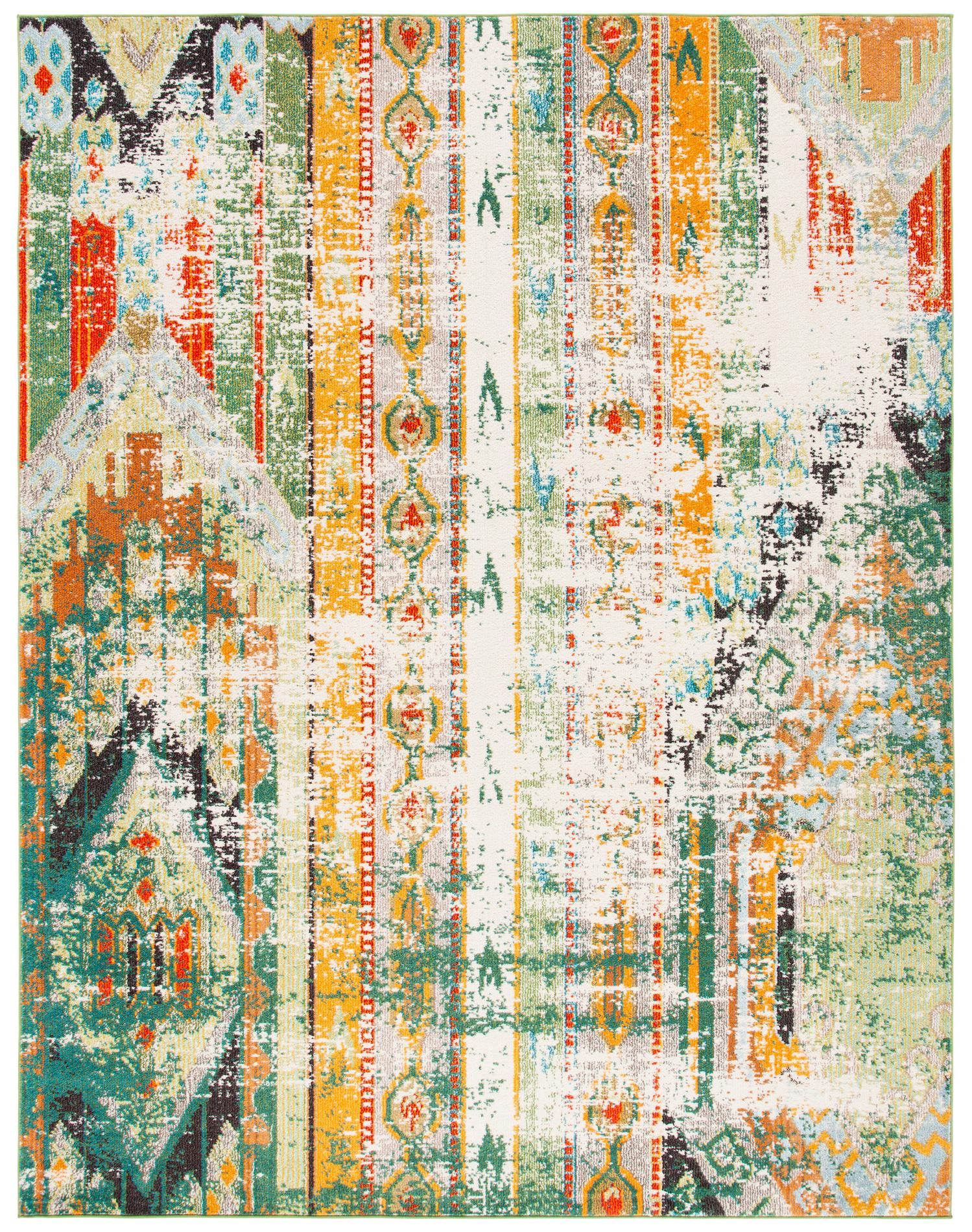 Safavieh Madison Mad422Y Green/Orange Area Rug