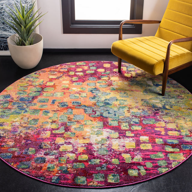 Safavieh Madison Mad425D Fuchsia/Gold Rug.