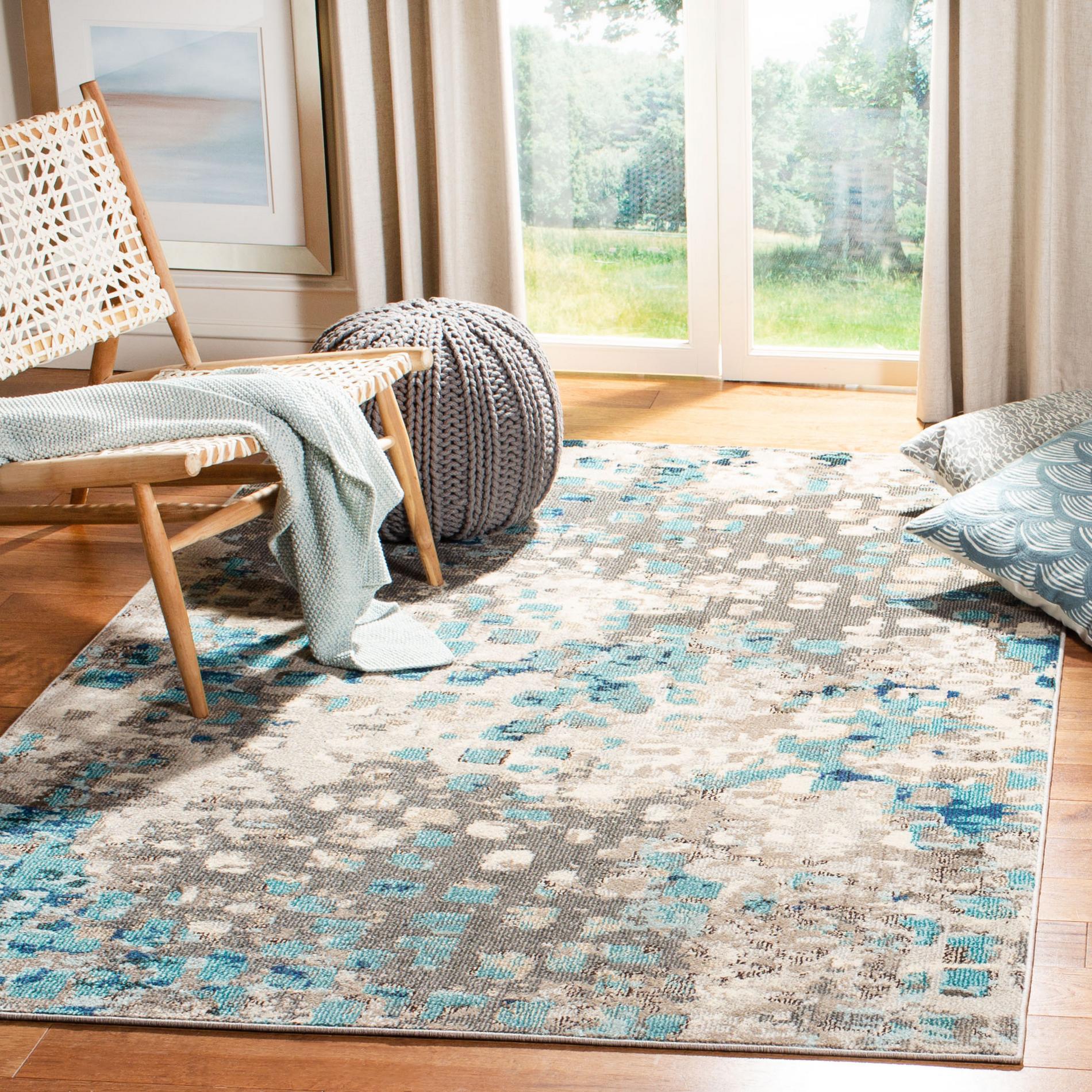 Safavieh Madison Mad425E Grey/Blue Area Rug