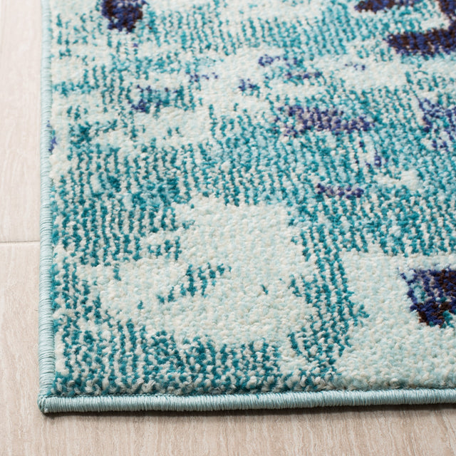 Safavieh Madison Mad425J Turquoise/Navy Rug.