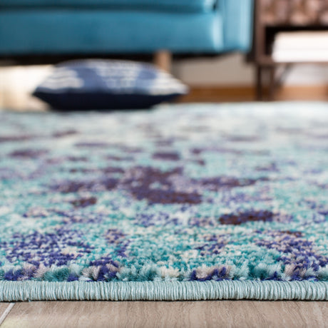 Safavieh Madison Mad425J Turquoise/Navy Rug.