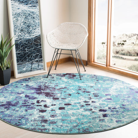 Safavieh Madison Mad425J Turquoise/Navy Rug.