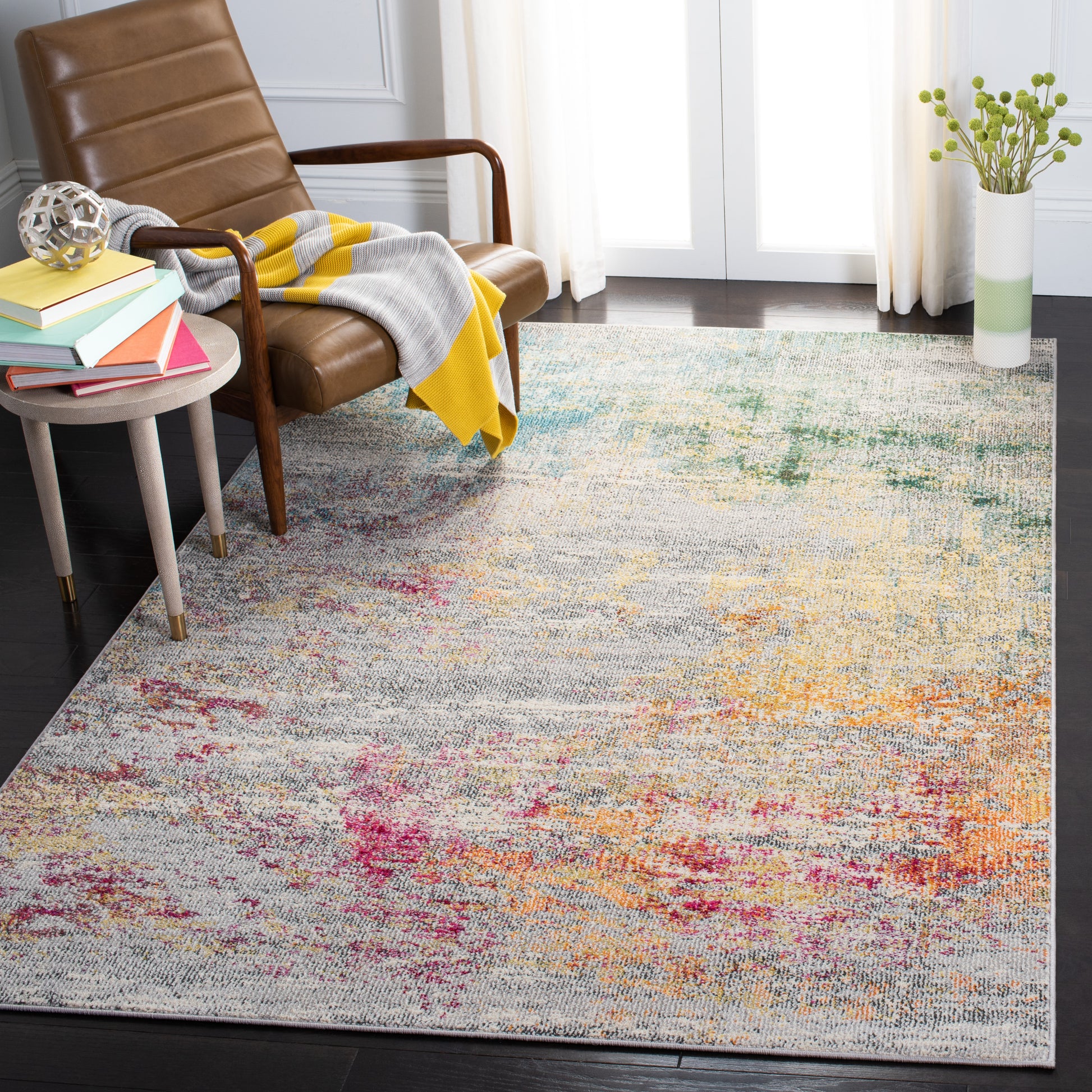 Safavieh Madison Mad440F Grey/Gold Area Rug