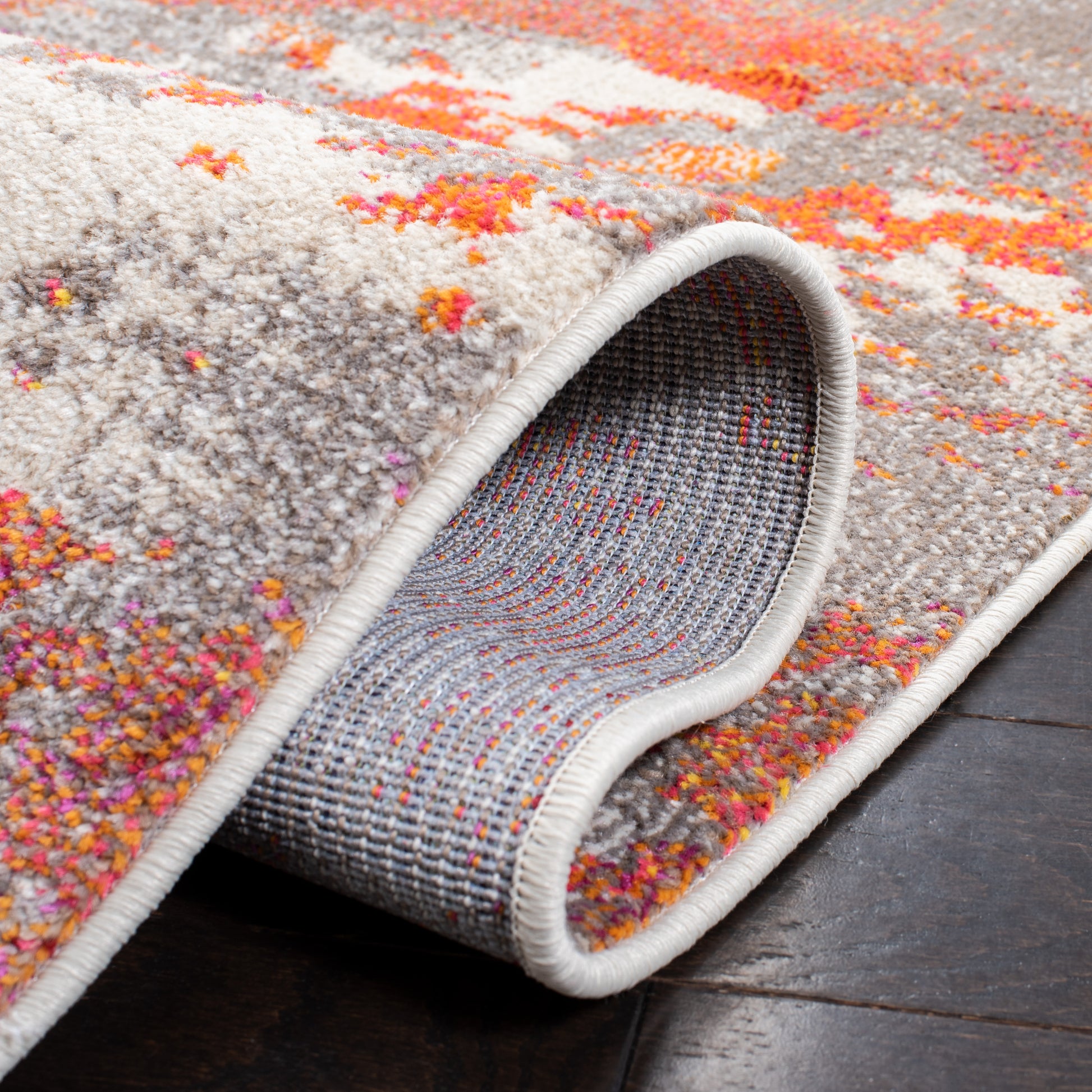 Safavieh Madison Mad440G Grey/Orange Area Rug