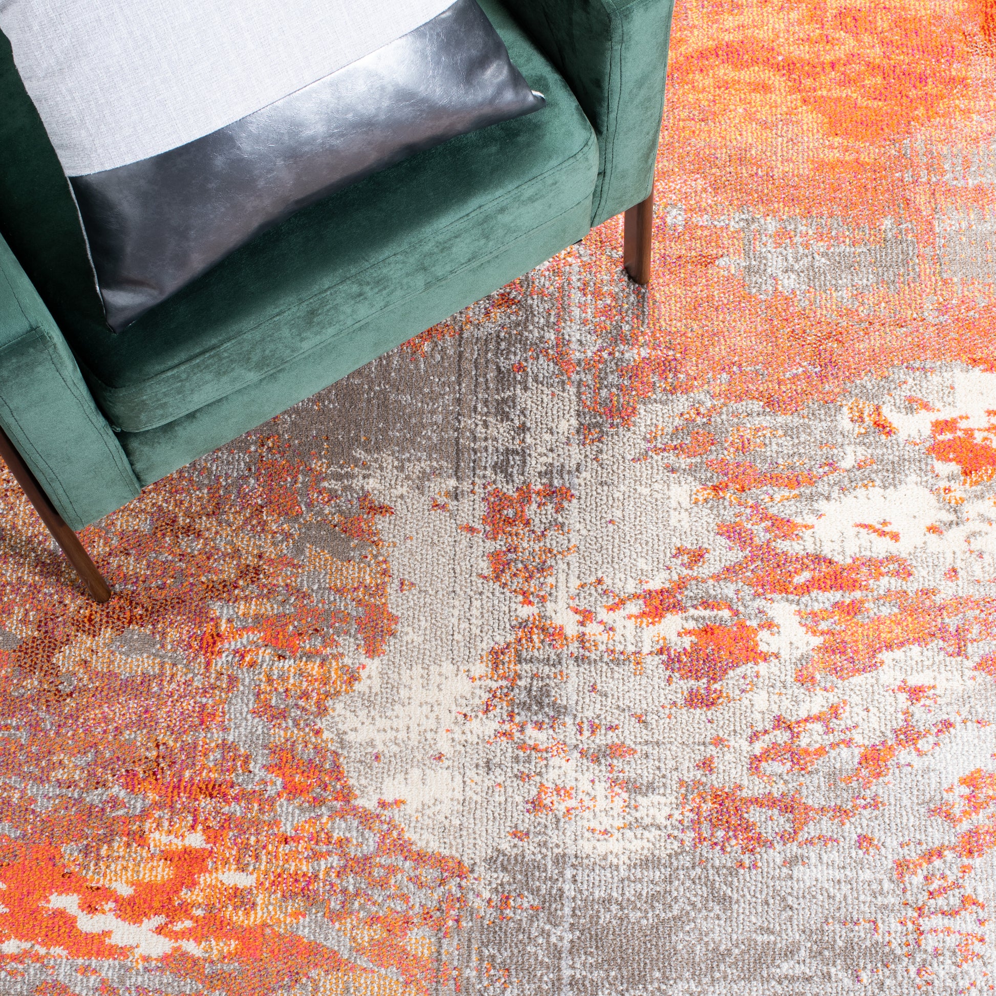 Safavieh Madison Mad440G Grey/Orange Area Rug