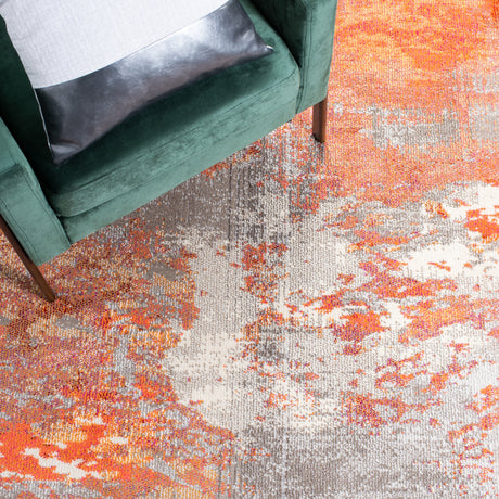 Safavieh Madison Mad440G Grey/Orange Rugs.