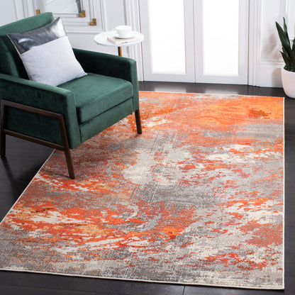 Safavieh Madison Mad440G Grey/Orange Area Rug