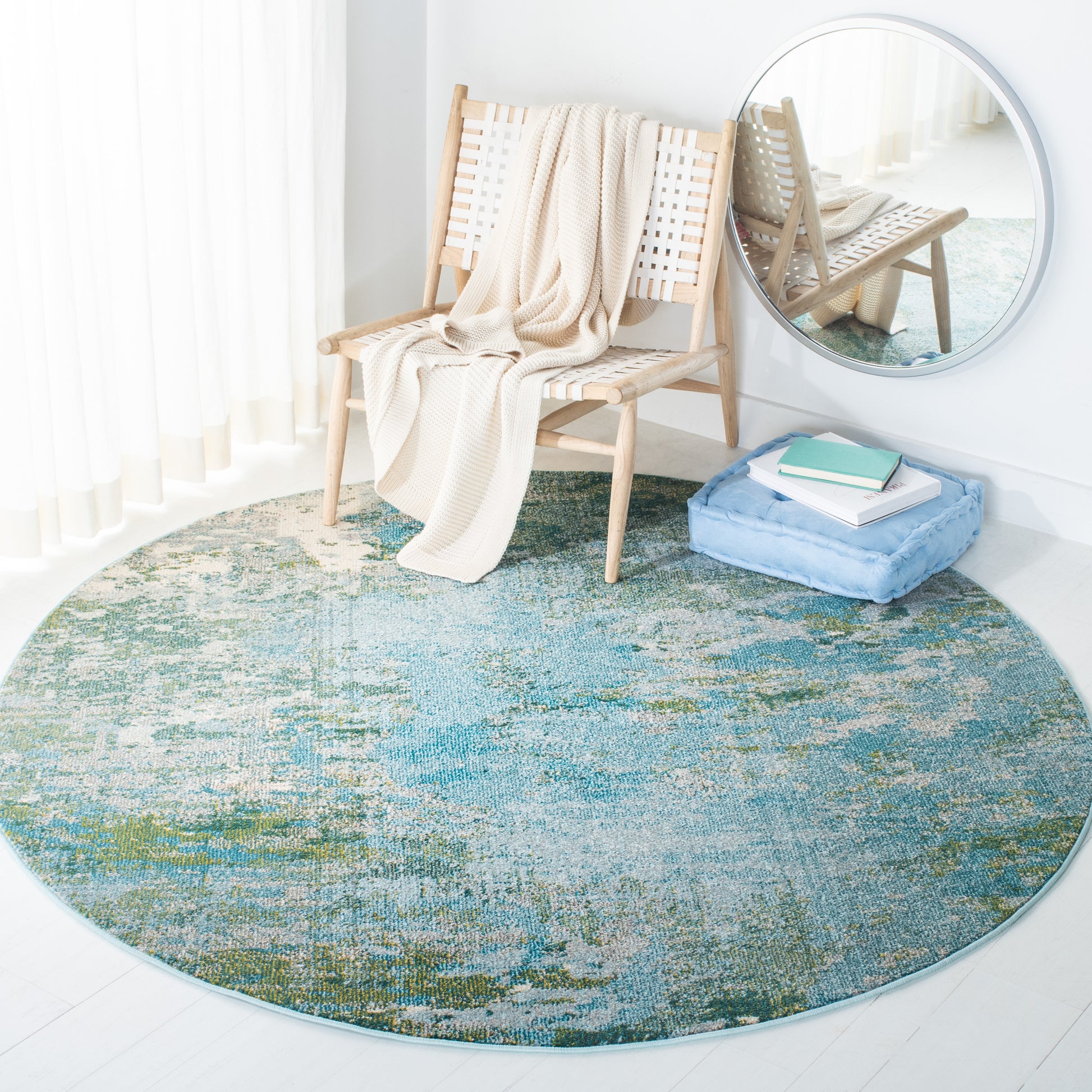 Safavieh Madison Mad440J Light Blue/Green Area Rug