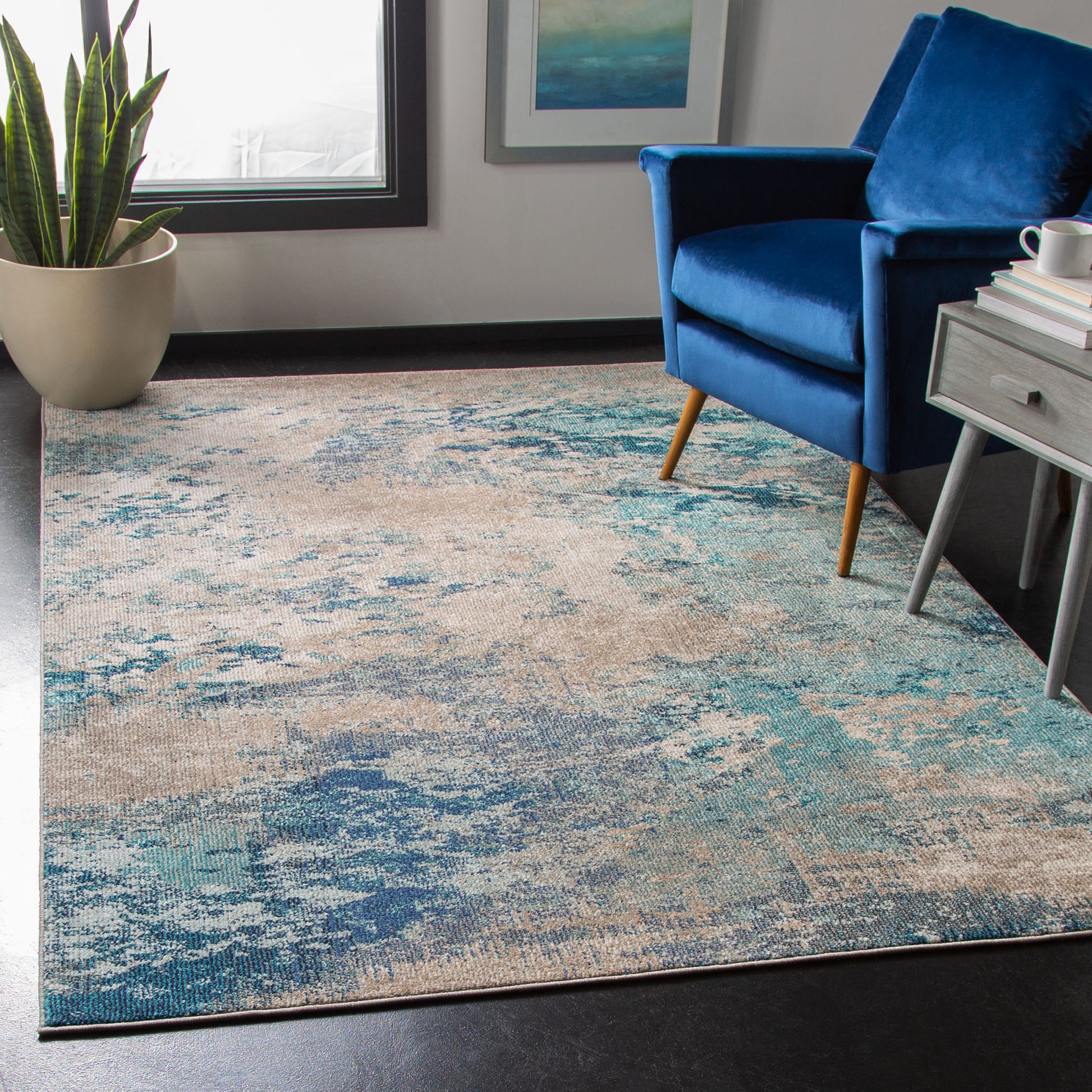 Safavieh Madison Mad440M Blue/Grey Area Rug