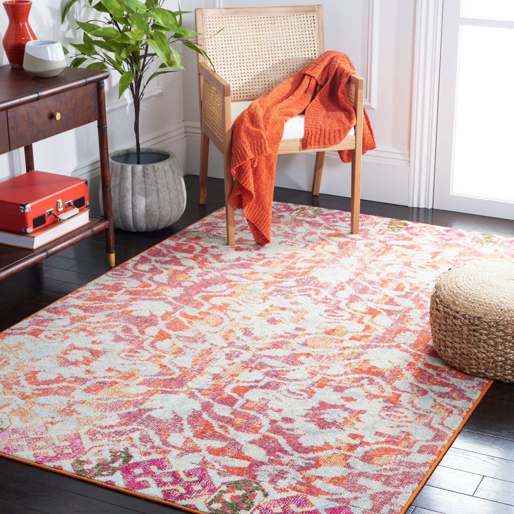 Safavieh Madison Mad444P Orange/Ivory Area Rug