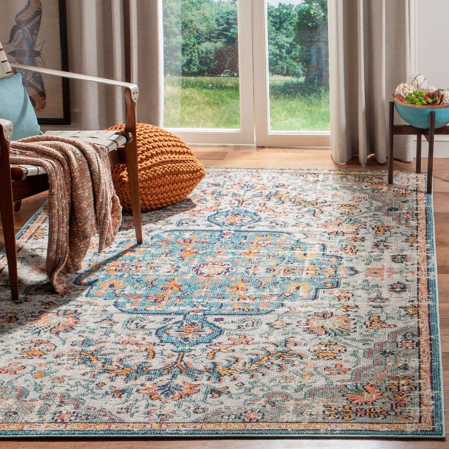 Safavieh Madison Mad447F Grey/Light Blue Area Rug