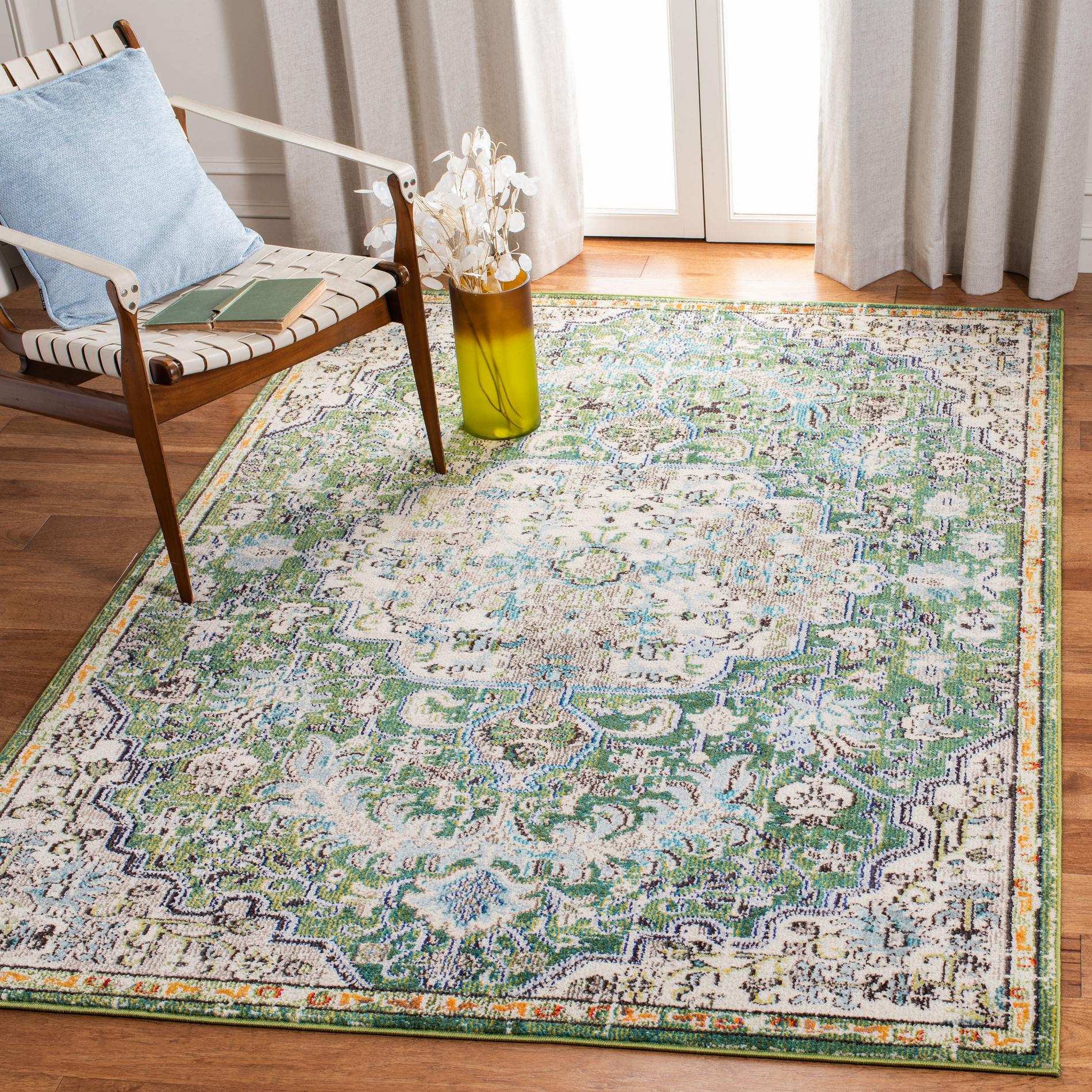 Safavieh Madison Mad447Y Green/Turquoise Area Rug