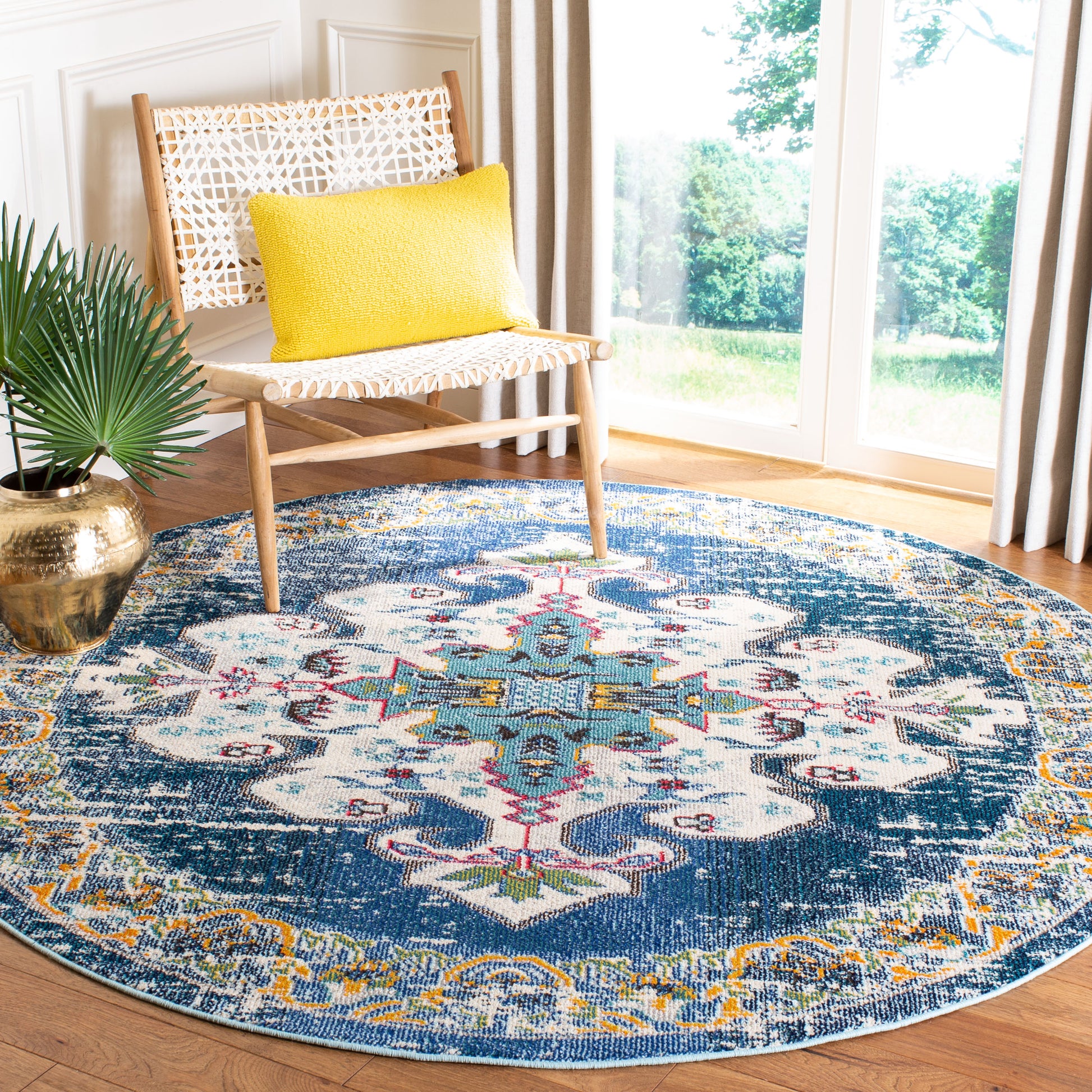 Safavieh Madison Mad452M Navy/Grey Area Rug