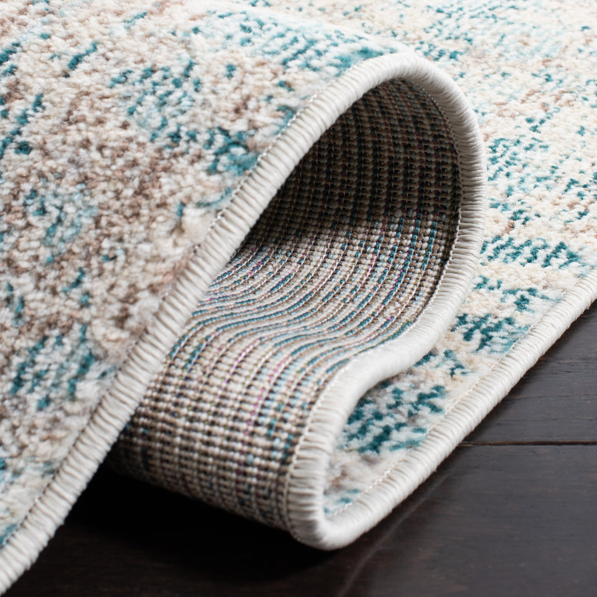 Safavieh Madison Mad453C Ivory/Teal Rug.