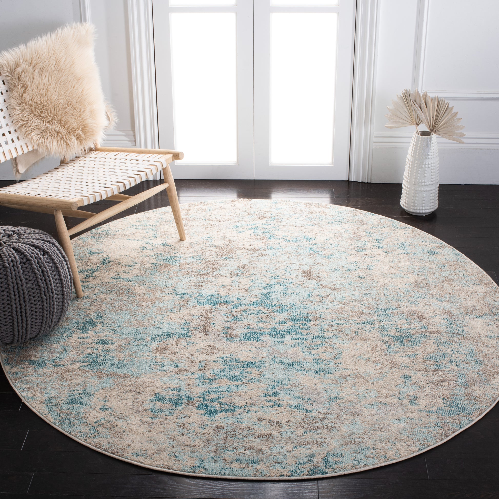 Safavieh Madison Mad453C Ivory/Teal Area Rug