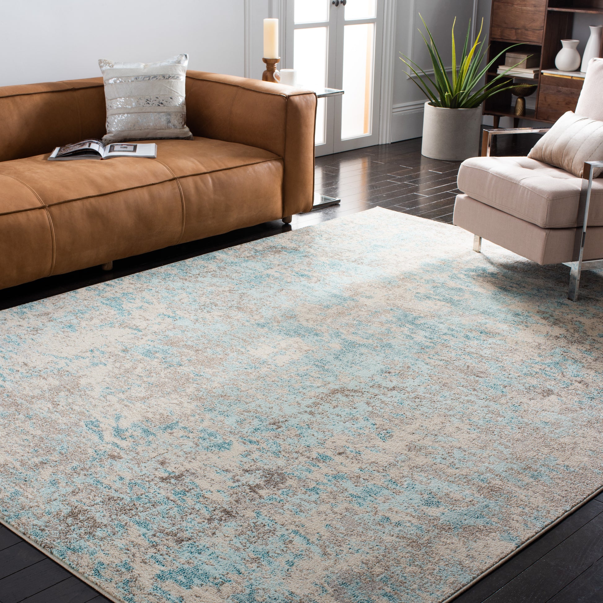 Safavieh Madison Mad453C Ivory/Teal Area Rug