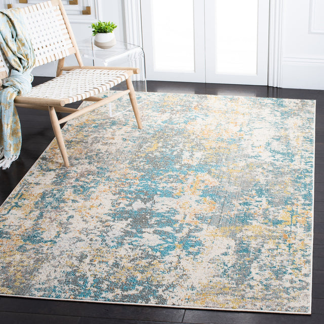 Safavieh Madison Mad453K Teal/Gold Rug.