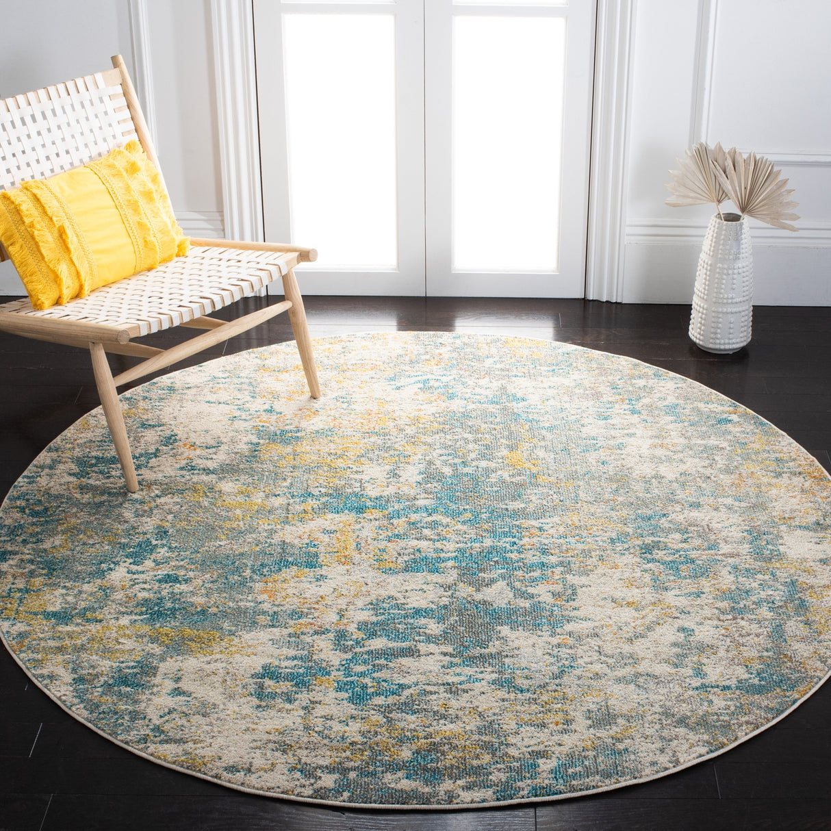 Safavieh Madison Mad453K Teal/Gold Rug.