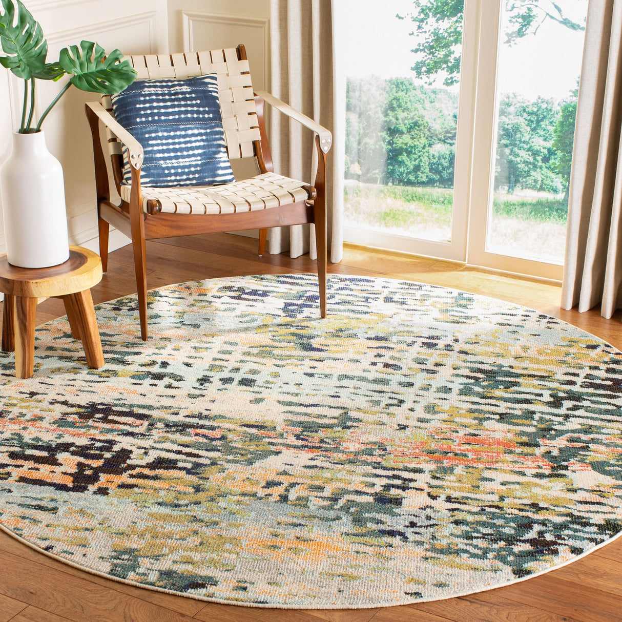 Safavieh Madison Mad454A Beige/Navy Rug.