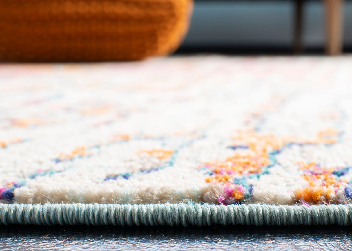 Safavieh Madison Mad454B Light Blue/Orange Rug.