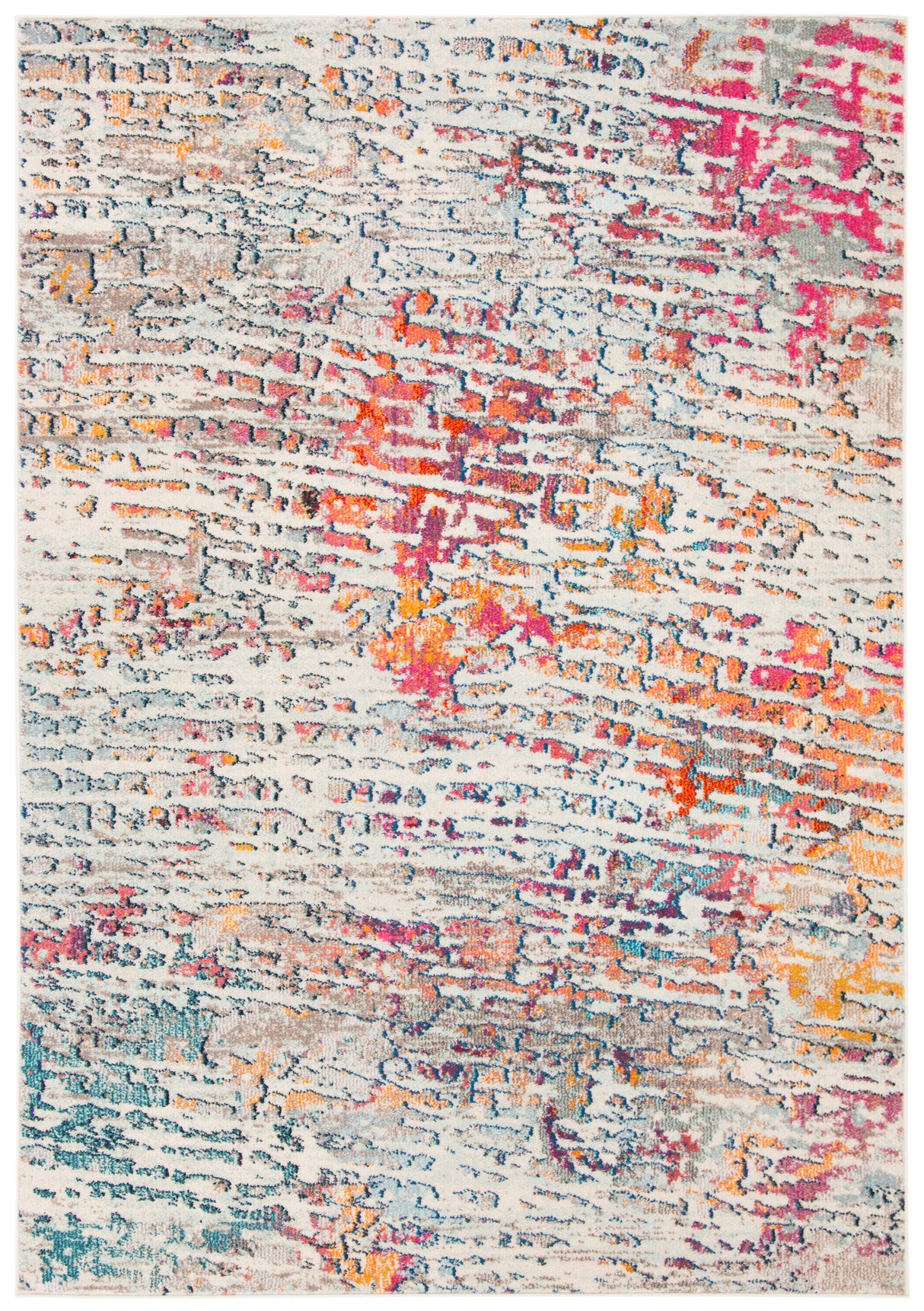 Safavieh Madison Mad454B Light Blue/Orange Rug.
