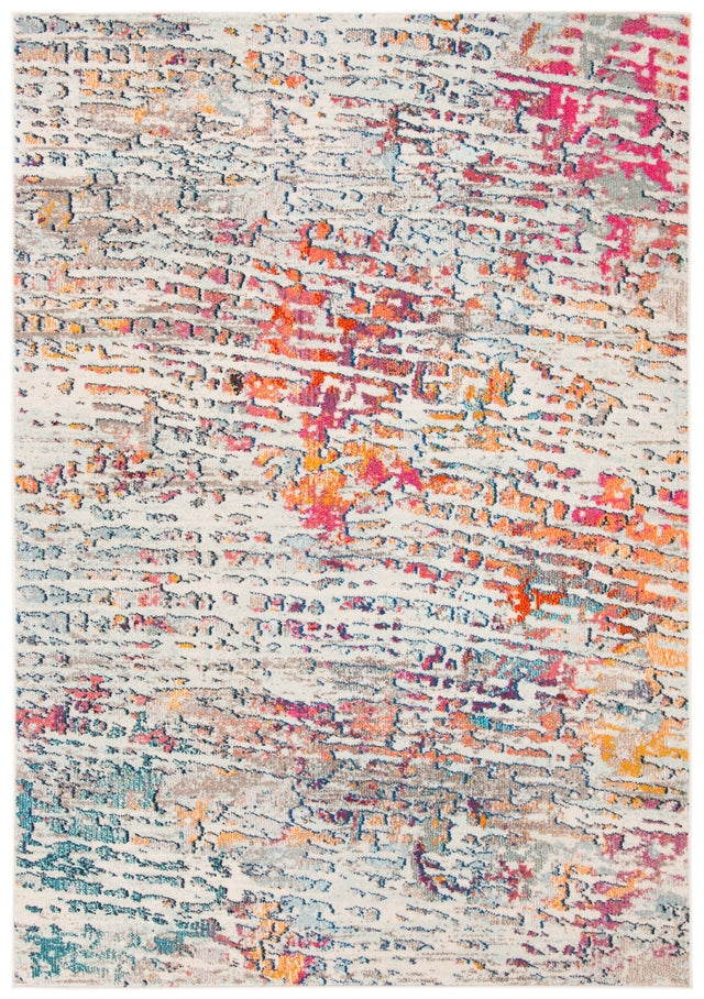 Safavieh Madison Mad454B Light Blue/Orange Rug.